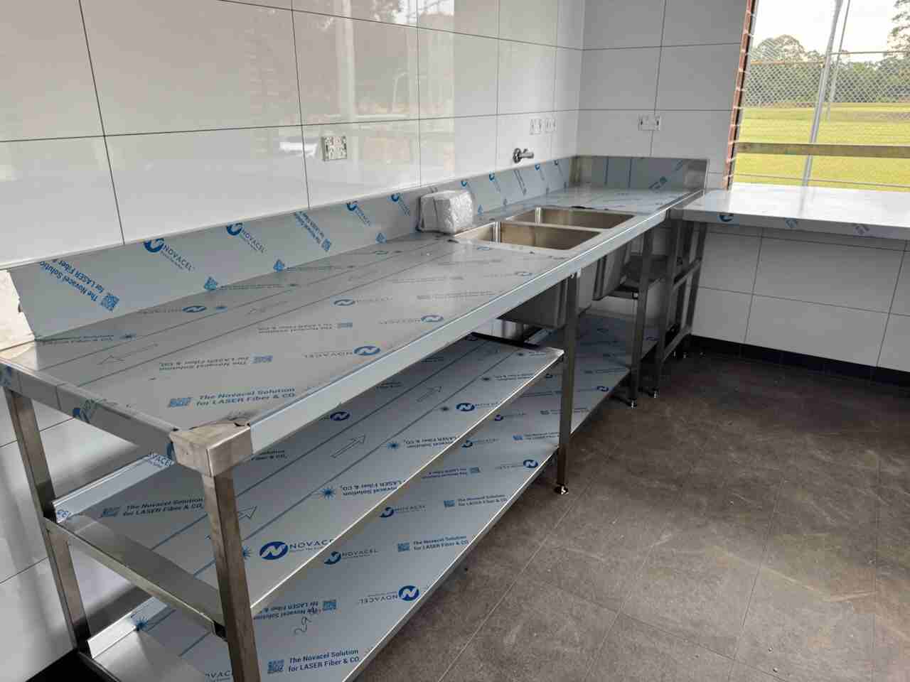Custom fabricated footbal club canteen benchtop, Sydney