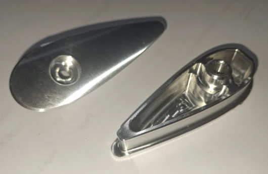 Stainless steel CNC machining detail Machined stainless steel deck fittings showing internal detail