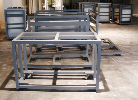 Custom aluminium trolleys, fabricated to customers' specs