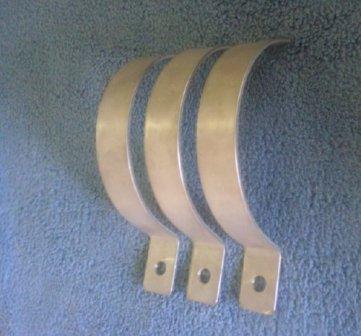 Custom fabricated stainless steel brackets