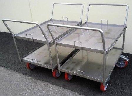 Custom fabricated stainless steel trolleys