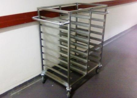 Stainless steel oven trolley, made to your specs
