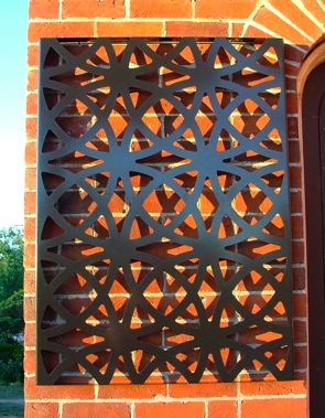 Custom powder coated laser cut screen for a Manly client